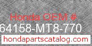 Honda 64158-MT8-770 genuine part number image