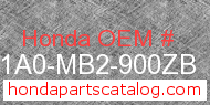 Honda 641A0-MB2-900ZB genuine part number image