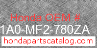 Honda 641A0-MF2-780ZA genuine part number image