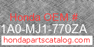 Honda 641A0-MJ1-770ZA genuine part number image