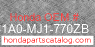 Honda 641A0-MJ1-770ZB genuine part number image