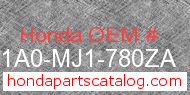 Honda 641A0-MJ1-780ZA genuine part number image