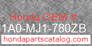 Honda 641A0-MJ1-780ZB genuine part number image