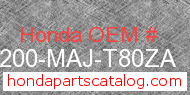 Honda 64200-MAJ-T80ZA genuine part number image