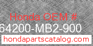Honda 64200-MB2-900 genuine part number image