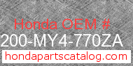 Honda 64200-MY4-770ZA genuine part number image