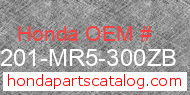 Honda 64201-MR5-300ZB genuine part number image