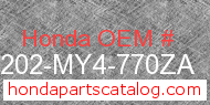 Honda 64202-MY4-770ZA genuine part number image