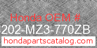 Honda 64202-MZ3-770ZB genuine part number image