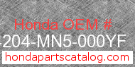Honda 64204-MN5-000YF genuine part number image