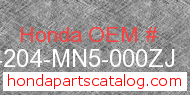 Honda 64204-MN5-000ZJ genuine part number image