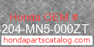 Honda 64204-MN5-000ZT genuine part number image
