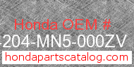 Honda 64204-MN5-000ZV genuine part number image