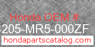 Honda 64205-MR5-000ZF genuine part number image