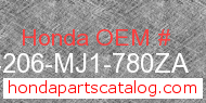 Honda 64206-MJ1-780ZA genuine part number image