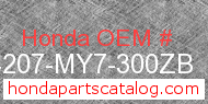 Honda 64207-MY7-300ZB genuine part number image