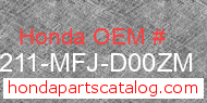 Honda 64211-MFJ-D00ZM genuine part number image