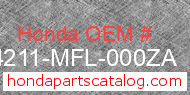 Honda 64211-MFL-000ZA genuine part number image