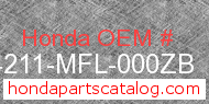 Honda 64211-MFL-000ZB genuine part number image