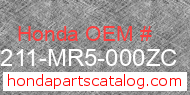 Honda 64211-MR5-000ZC genuine part number image