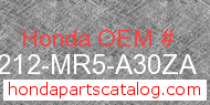 Honda 64212-MR5-A30ZA genuine part number image