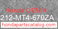 Honda 64212-MT4-670ZA genuine part number image