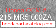 Honda 64215-MR5-000ZA genuine part number image