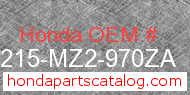 Honda 64215-MZ2-970ZA genuine part number image