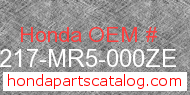 Honda 64217-MR5-000ZE genuine part number image