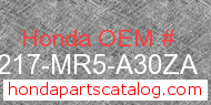 Honda 64217-MR5-A30ZA genuine part number image