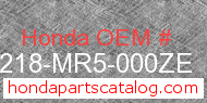 Honda 64218-MR5-000ZE genuine part number image