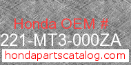 Honda 64221-MT3-000ZA genuine part number image