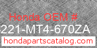 Honda 64221-MT4-670ZA genuine part number image