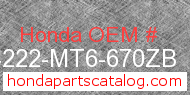 Honda 64222-MT6-670ZB genuine part number image