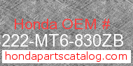 Honda 64222-MT6-830ZB genuine part number image