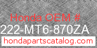Honda 64222-MT6-870ZA genuine part number image