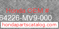 Honda 64226-MV9-000 genuine part number image