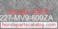 Honda 64227-MV9-600ZA genuine part number image