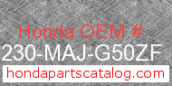 Honda 64230-MAJ-G50ZF genuine part number image