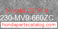 Honda 64230-MV9-660ZC genuine part number image