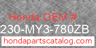 Honda 64230-MY3-780ZB genuine part number image