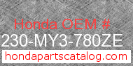 Honda 64230-MY3-780ZE genuine part number image