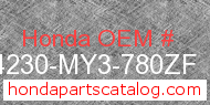 Honda 64230-MY3-780ZF genuine part number image