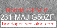 Honda 64231-MAJ-G50ZF genuine part number image