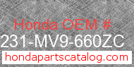 Honda 64231-MV9-660ZC genuine part number image