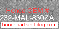 Honda 64232-MAL-830ZA genuine part number image