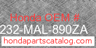Honda 64232-MAL-890ZA genuine part number image