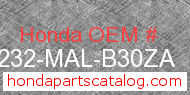 Honda 64232-MAL-B30ZA genuine part number image