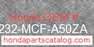 Honda 64232-MCF-A50ZA genuine part number image