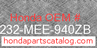 Honda 64232-MEE-940ZB genuine part number image